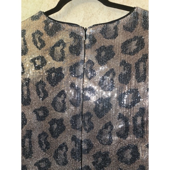 Nicole Miller Sequin Leopard Print Dress - Picture 6 of 8